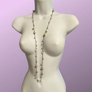 PREMIER DESIGNS Silver Tone Glass Bead & Pearl Necklace